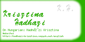 krisztina hadhazi business card